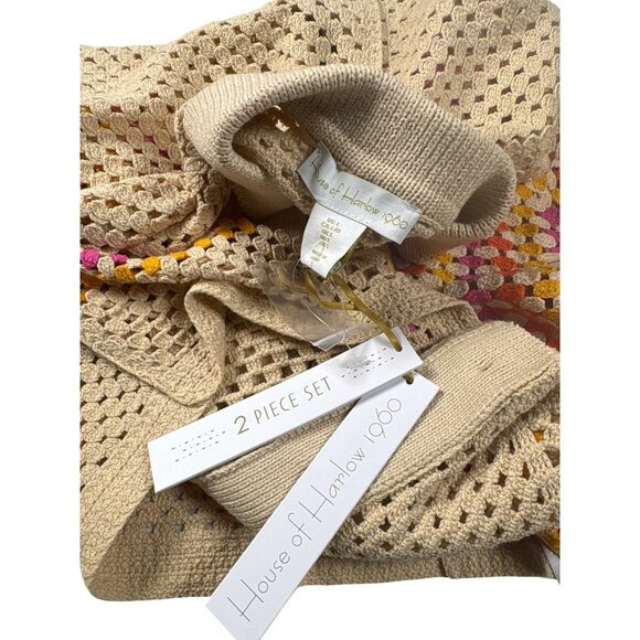 House of Harlow 1960 Crochet Button‑Down Women's Blouse- Size: L - Picture 9 of 10